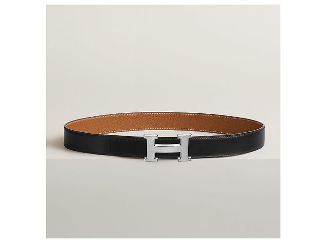 Hermès Cintura Reversibile Nero/Finitura Oro Opaco - vista 9