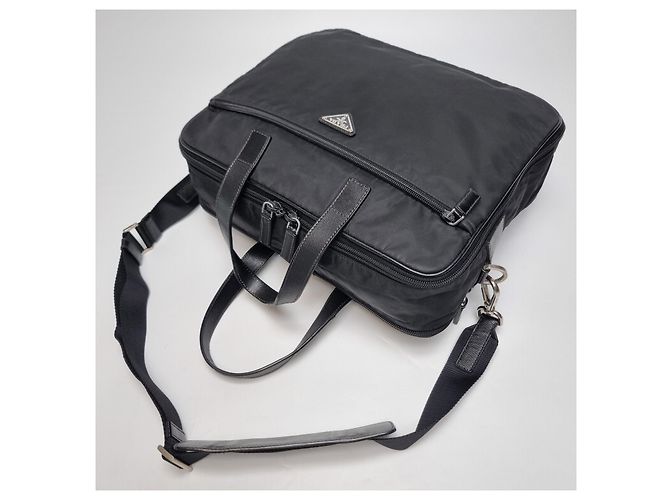 Prada Valigetta Saffiano Black Nero - vista 11