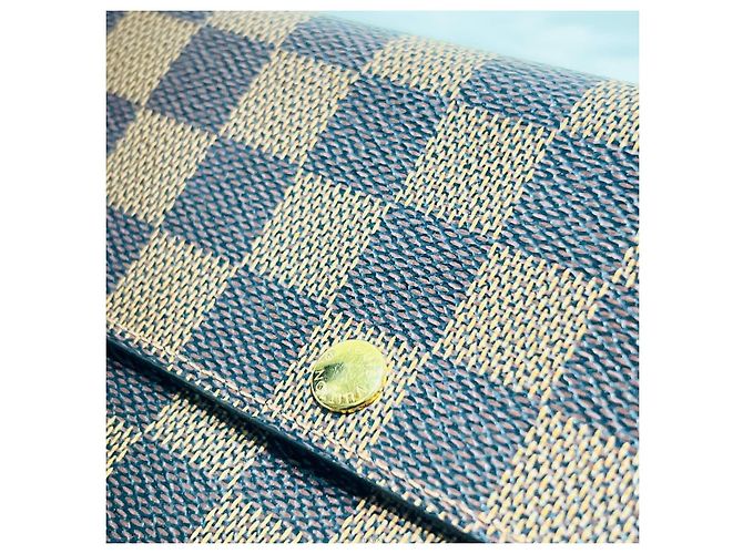 Louis Vuitton Carteira Sarah Damier Ebene Marrom - vista 7