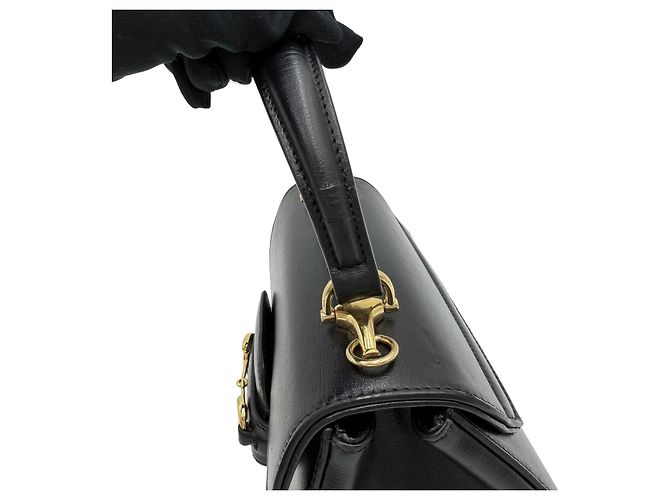 Gucci Mini borsa a manico Horsebit Nera Nero - vista 9