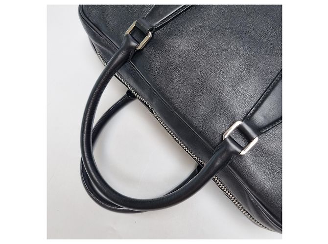 Jacquard Prada Valigetta in pelle di vitello con logo nero (Usato, Unisex) - vista 11