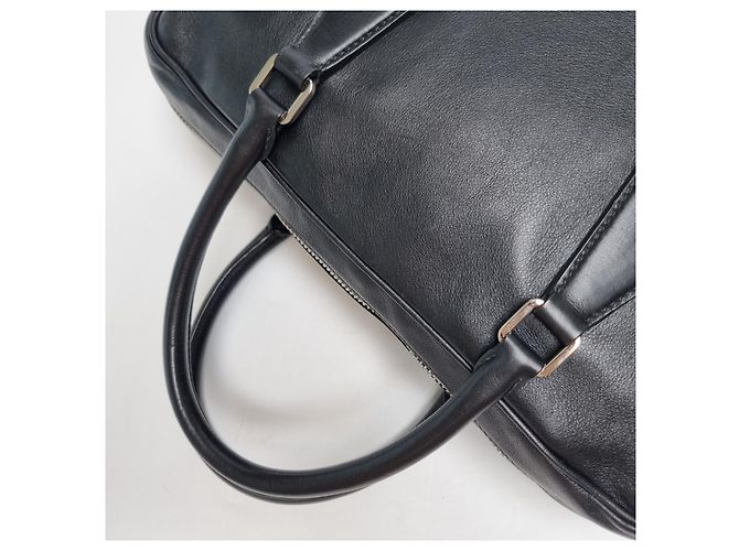 Jacquard Prada Valigetta in pelle di vitello con logo nero (Usato, Unisex) - vista 13