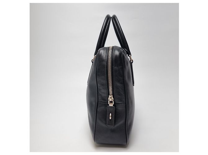 Jacquard Prada Valigetta in pelle di vitello con logo nero (Usato, Unisex) - vista 8