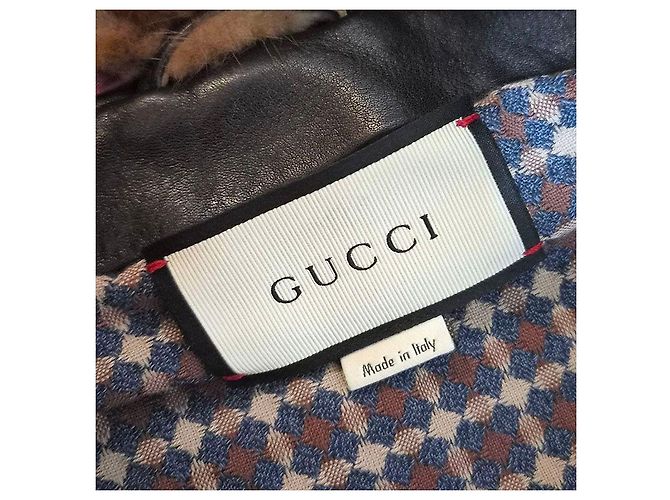 Gucci Bestickte Leder-Bomberjacke Schwarz - vue 6