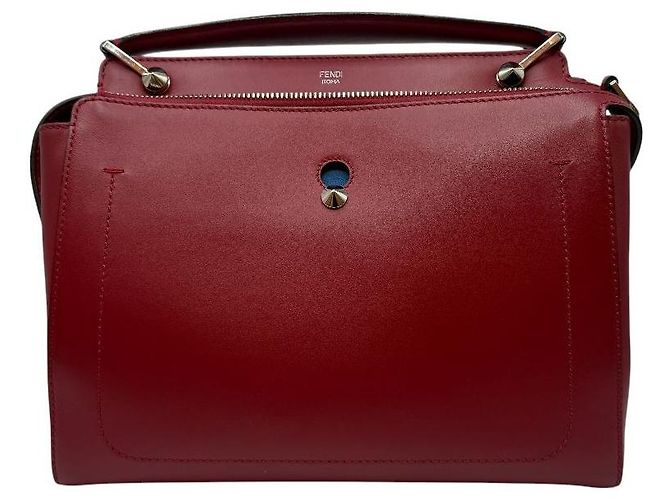 Fendi Borsa a tracolla media in pelle di vitello rossa Rosso - vista 2