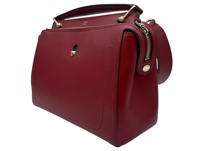 Fendi Borsa a tracolla media in pelle di vitello rossa Rosso - vista 3