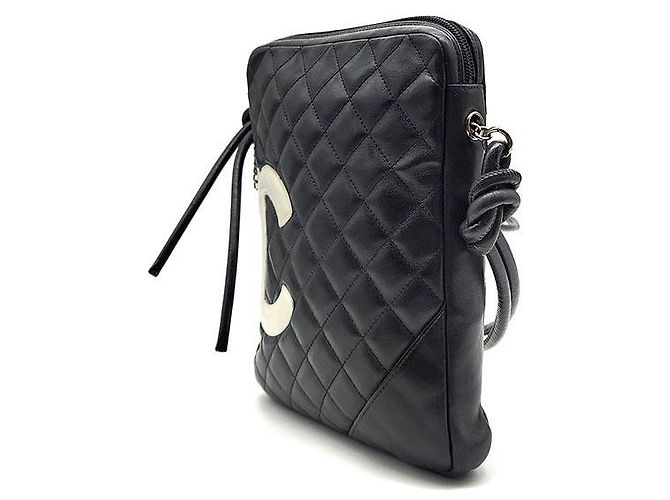 Chanel Borsa a tracolla in pelle di agnello Nero - vista 2