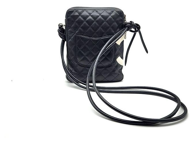 Chanel Borsa a tracolla in pelle di agnello Nero - vista 3