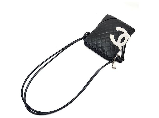 Chanel Borsa a tracolla in pelle di agnello Nero - vista 4