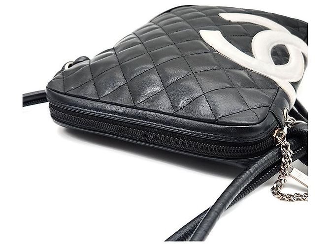Chanel Borsa a tracolla in pelle di agnello Nero - vista 6