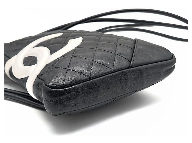 Chanel Borsa a tracolla in pelle di agnello Nero - vista 7