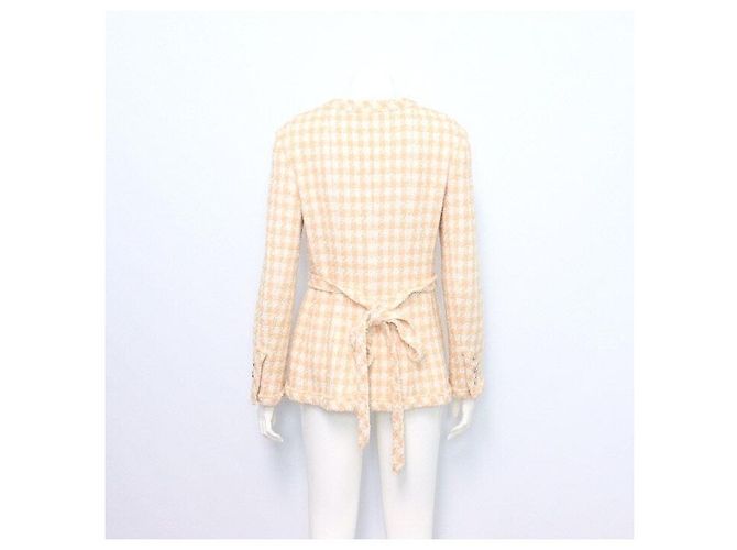 Chanel Giacca in tweed di cotone ecru da donna Bianco - vista 4