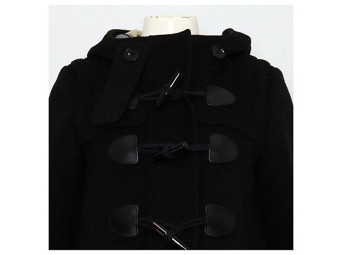 Burberry Women’s Black Wool Toggle Double Coat Jacket - view 2