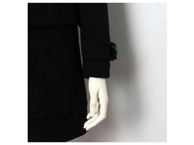 Burberry Women’s Black Wool Toggle Double Coat Jacket - view 3