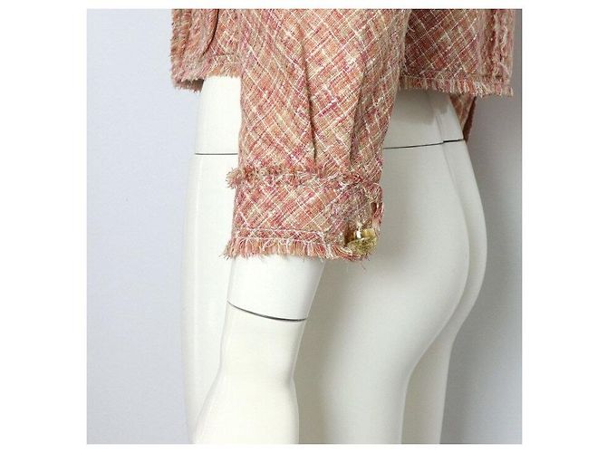 Louis Vuitton Tweed Pattern Crystal Button Women's Jacket Multiple colors - view 3