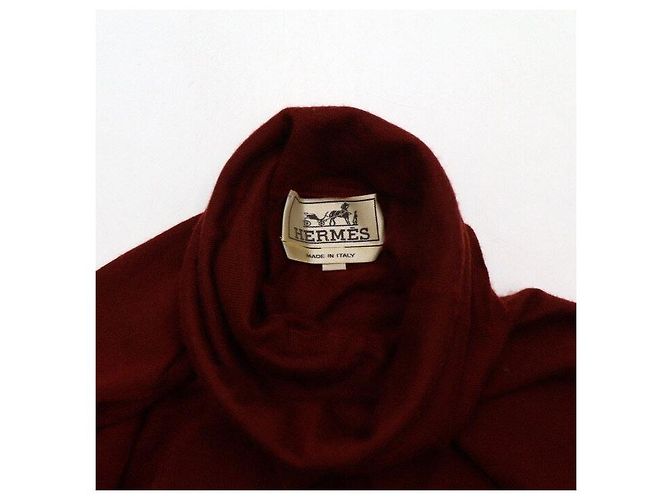 Hermès Kaschmir Rollkragen Strick-T-Shirt für Herren Rot - Ansicht 5