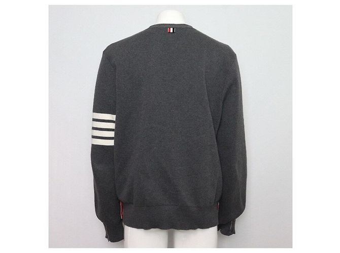 Thom Browne Milano-Strickjacke in Mittelgrau für Herren - Ansicht 4