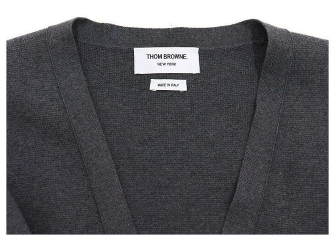 Thom Browne Milano-Strickjacke in Mittelgrau für Herren - Ansicht 5