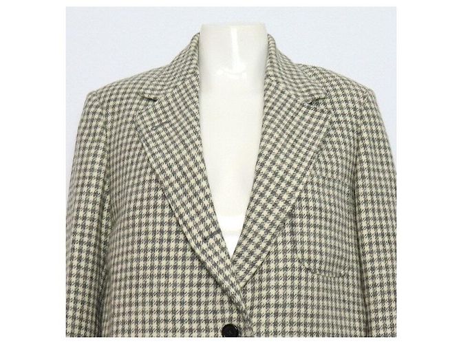 Thom Browne Graue Gun Club Check Woll-Tweed-Jacke für Damen - Ansicht 2