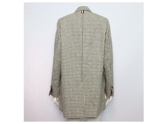 Thom Browne Graue Gun Club Check Woll-Tweed-Jacke für Damen - Ansicht 4