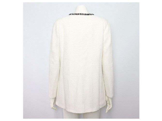 Chanel Chaqueta de tweed blanco para mujer Season - vista 4