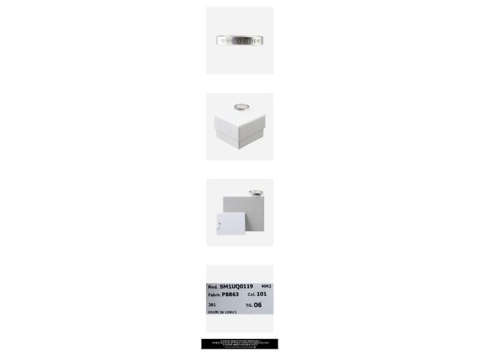 Maison Martin Margiela Anillo plateado fino numerado - vista 3