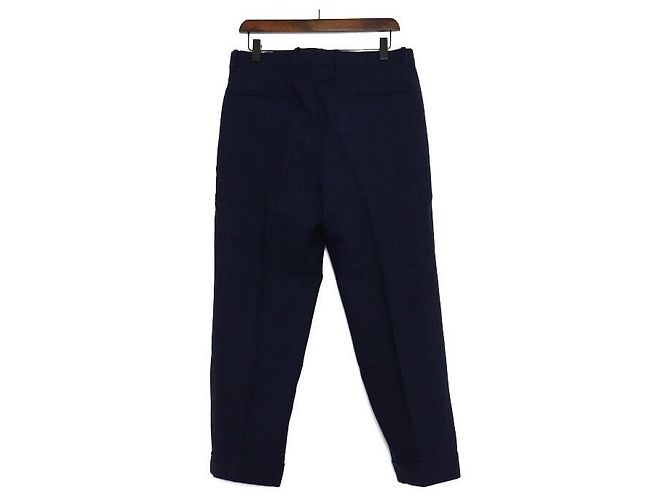 Marni Pantaloni in cotone blu navy da uomo - vista 4