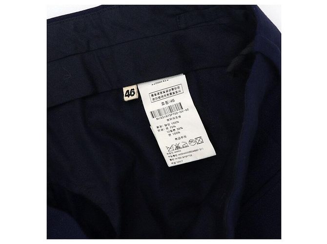 Marni Pantaloni in cotone blu navy da uomo - vista 6