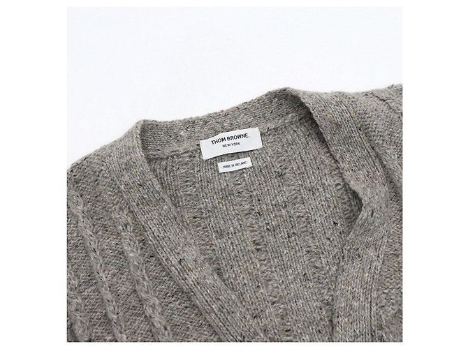 Thom Browne Strickjacke aus Wollmischung mit Zopfmuster für Herren - Ansicht 5