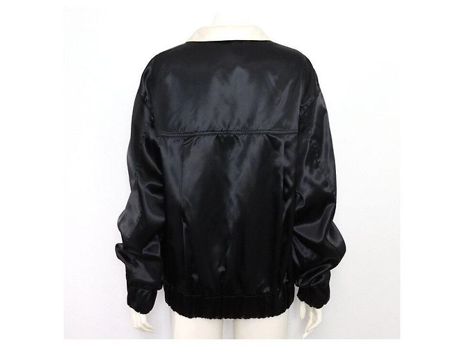 Chanel Giacca bomber in nylon nero da donna di stagione - vista 4