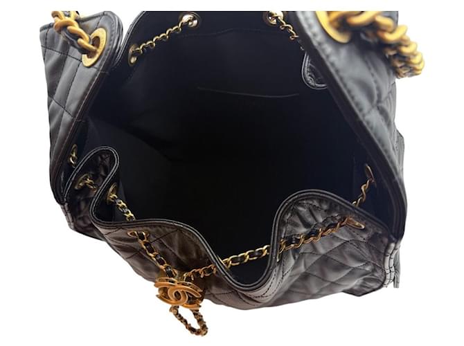 Chanel Borsa con patta Medium Nera Nero - vista 7