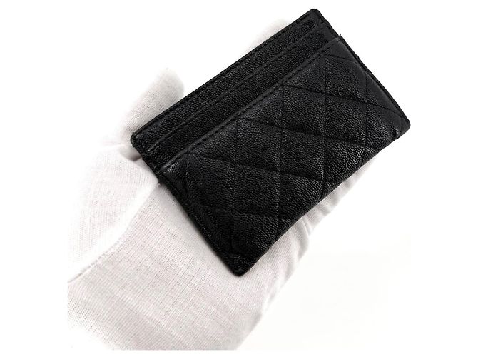 Chanel Boy Kartenetui mit goldenem Logo Schwarz - Ansicht 7