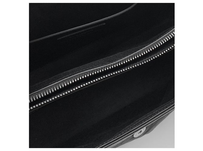 Saint Laurent Borsa a tracolla in coccodrillo West Hollywood Nero - vista 8
