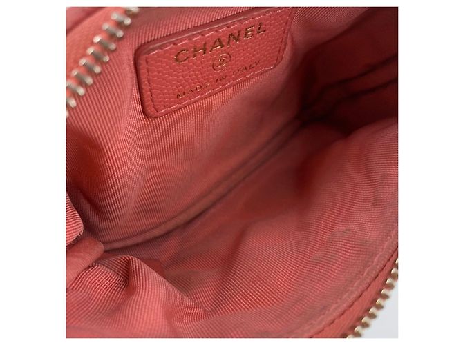 Chanel Mini Pouch Caviar Gold Rosa - vista 14