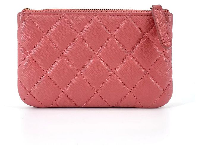 Chanel Mini Pouch Caviar Gold Rosa - vista 3