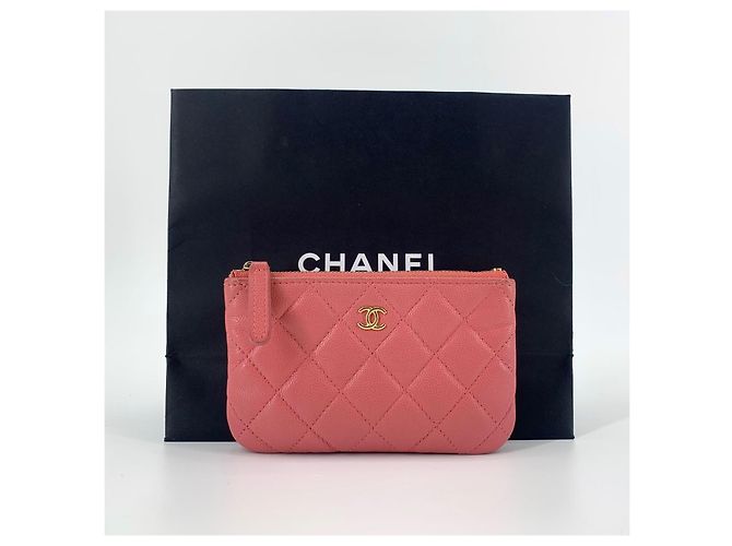 Chanel Mini Pouch Caviar Gold Rosa - vista 8