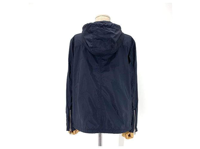 Prada Nylon Triangle Logo Women's Windbreaker Jacket Blue - view 6