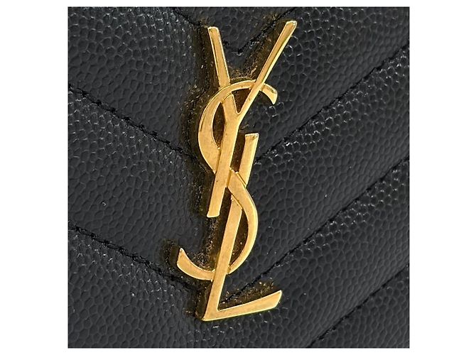 Saint Laurent Monogram Compact Wallet Damen Schwarz - Ansicht 21
