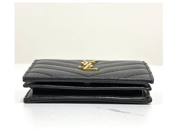 Saint Laurent Monogram Compact Wallet Damen Schwarz - Ansicht 22