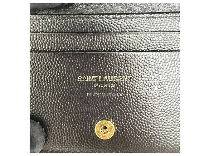 Saint Laurent Monogram Compact Wallet Damen Schwarz - Ansicht 25
