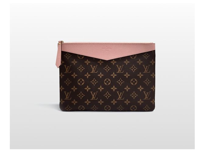 Louis Vuitton Clutch Daily in Canvas Monogram Rosa - vista 9