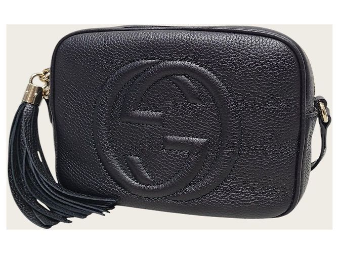 Gucci Schwarze Leder Interlocking Soho Tassel Disco Bag - Ansicht 2
