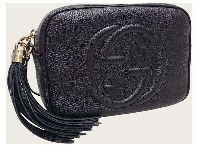 Gucci Schwarze Leder Interlocking Soho Tassel Disco Bag - Ansicht 3