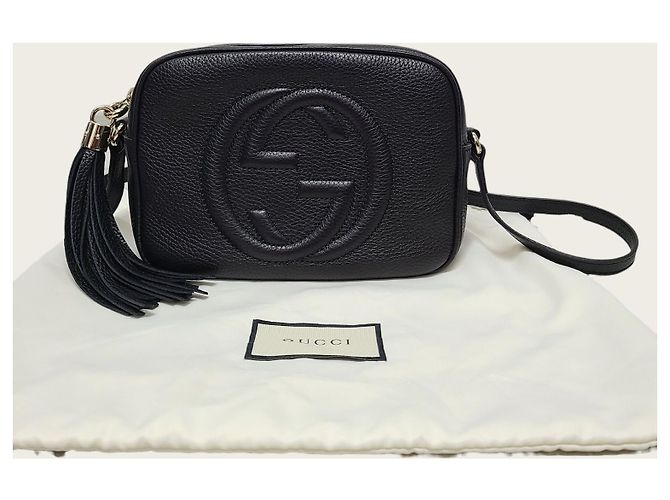 Gucci Schwarze Leder Interlocking Soho Tassel Disco Bag - Ansicht 7