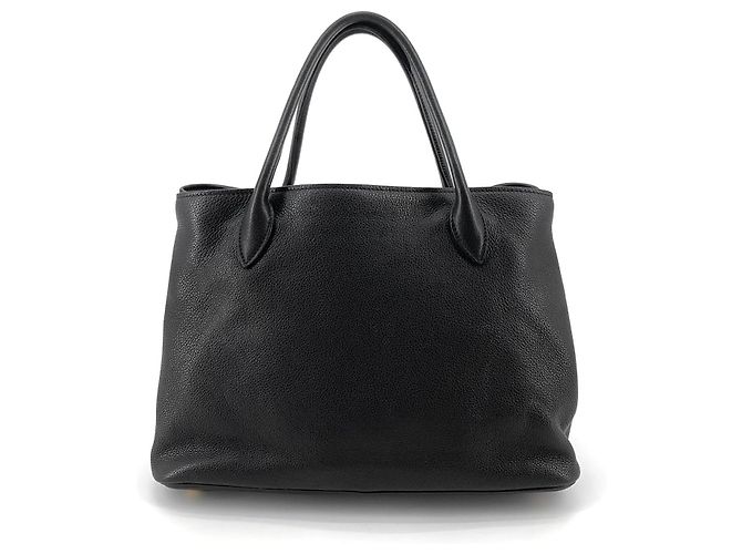 Prada Borsa Tote e Borsa a Spalla con tracolla in Vitello Daino Nero - vista 6