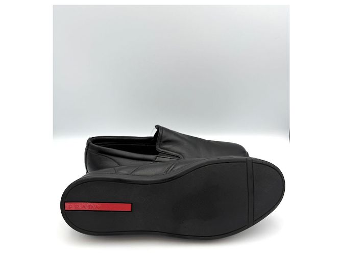 Prada Slip-on sportivi in shearling nero - vista 12
