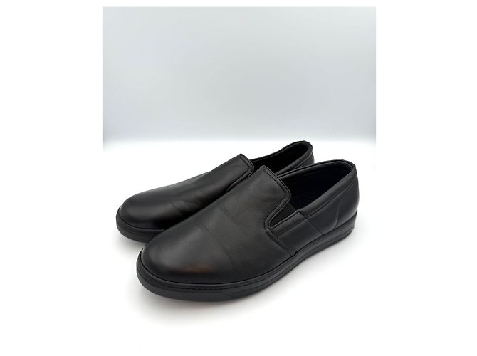 Prada Slip-on sportivi in shearling nero - vista 5