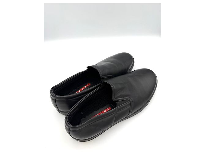 Prada Slip-on sportivi in shearling nero - vista 8