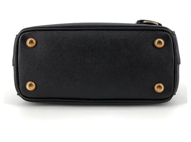 Prada Mini borsa a tracolla Saffiano Galleria Nero - vista 7