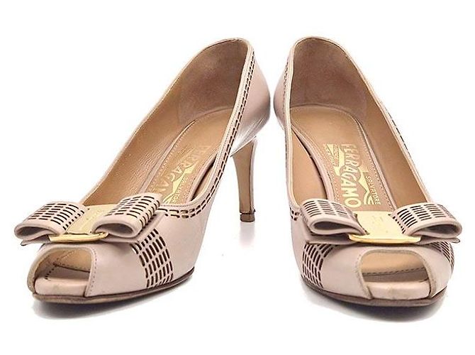 Salvatore Ferragamo Bara Punching Pumps Pink - Ansicht 2